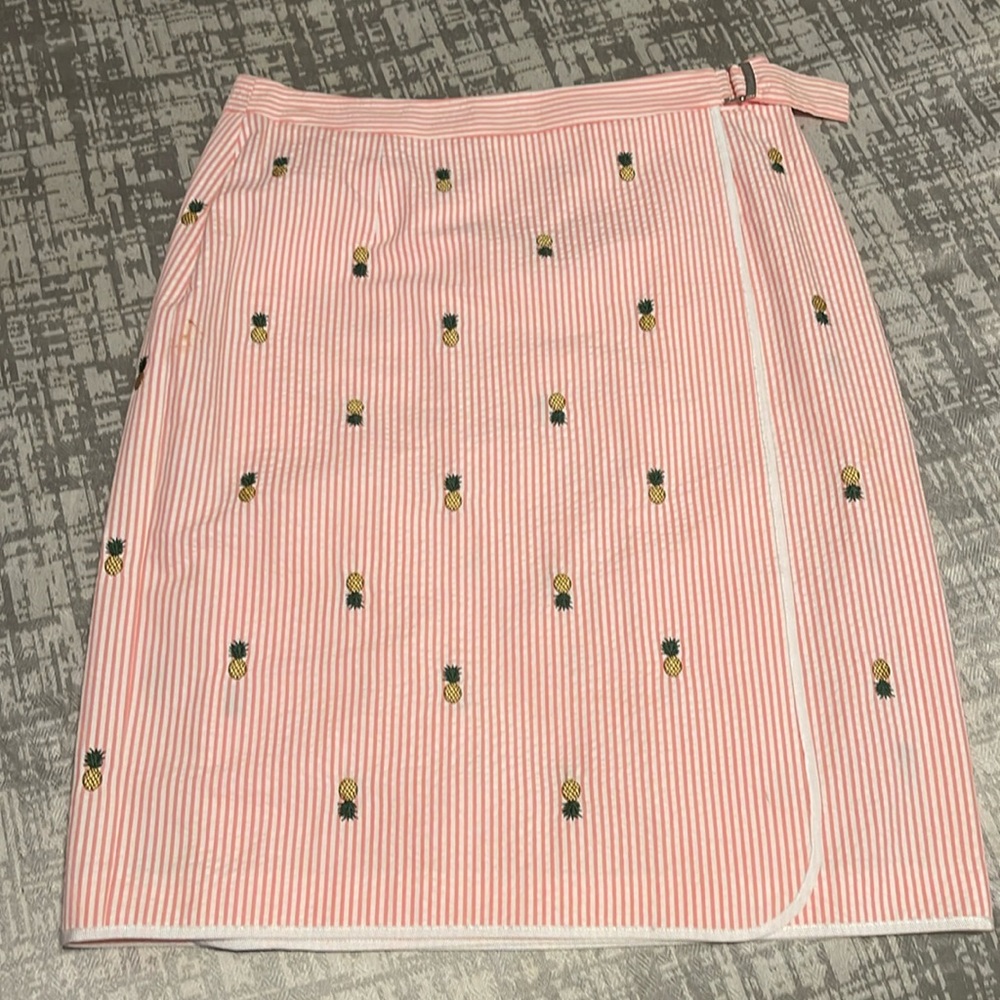 Brooks Brothers Seersucker wrap skirt size 6